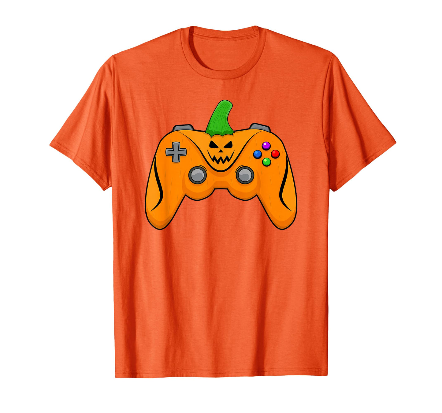 Video Game Controller Pumpkin Face Halloween Gamer T-Shirt