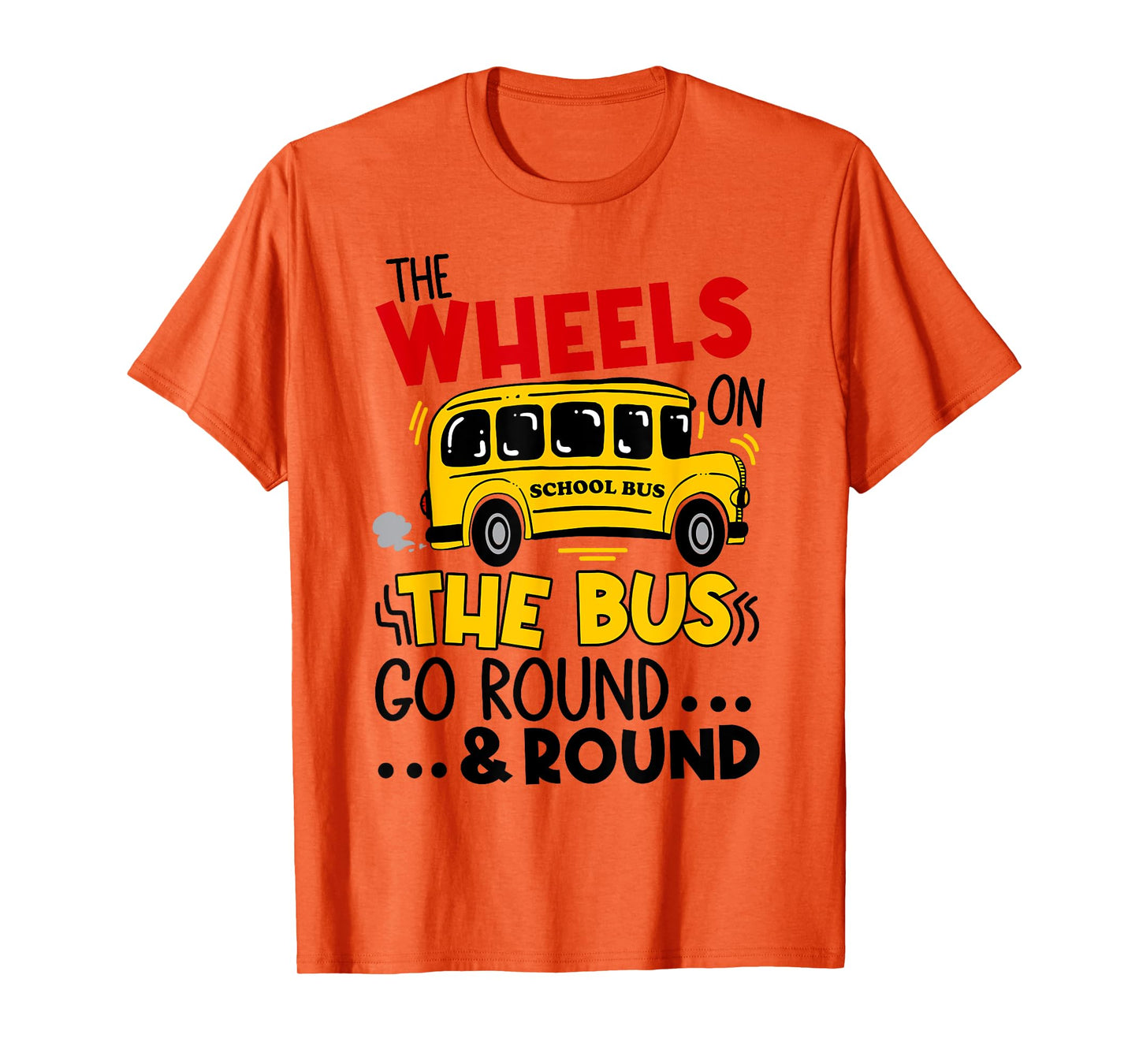 Back To School Funny The WHEELS On The BUS Toddler Kids Boys T-Shirt