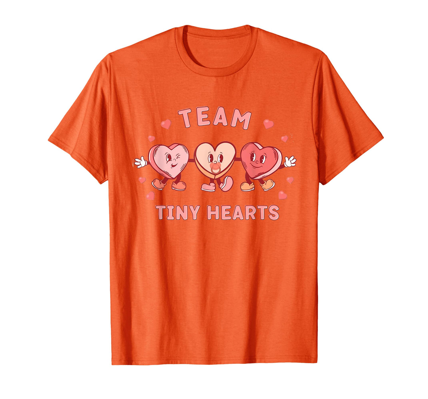 Retro Team Tiny Hearts Nurse Valentines Peds Cardiac Nurse T-Shirt