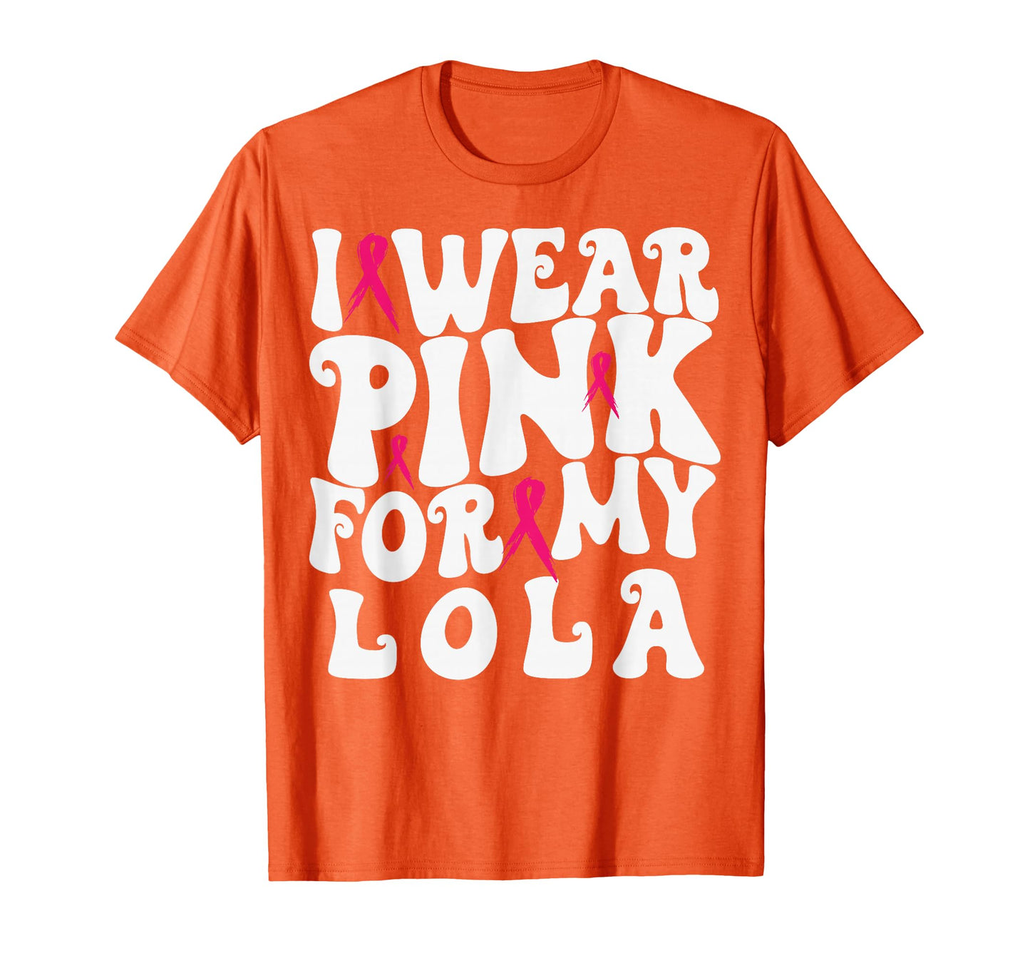 I Wear Pink for My Lola Breast Cancer Awareness Kids T-Shirt