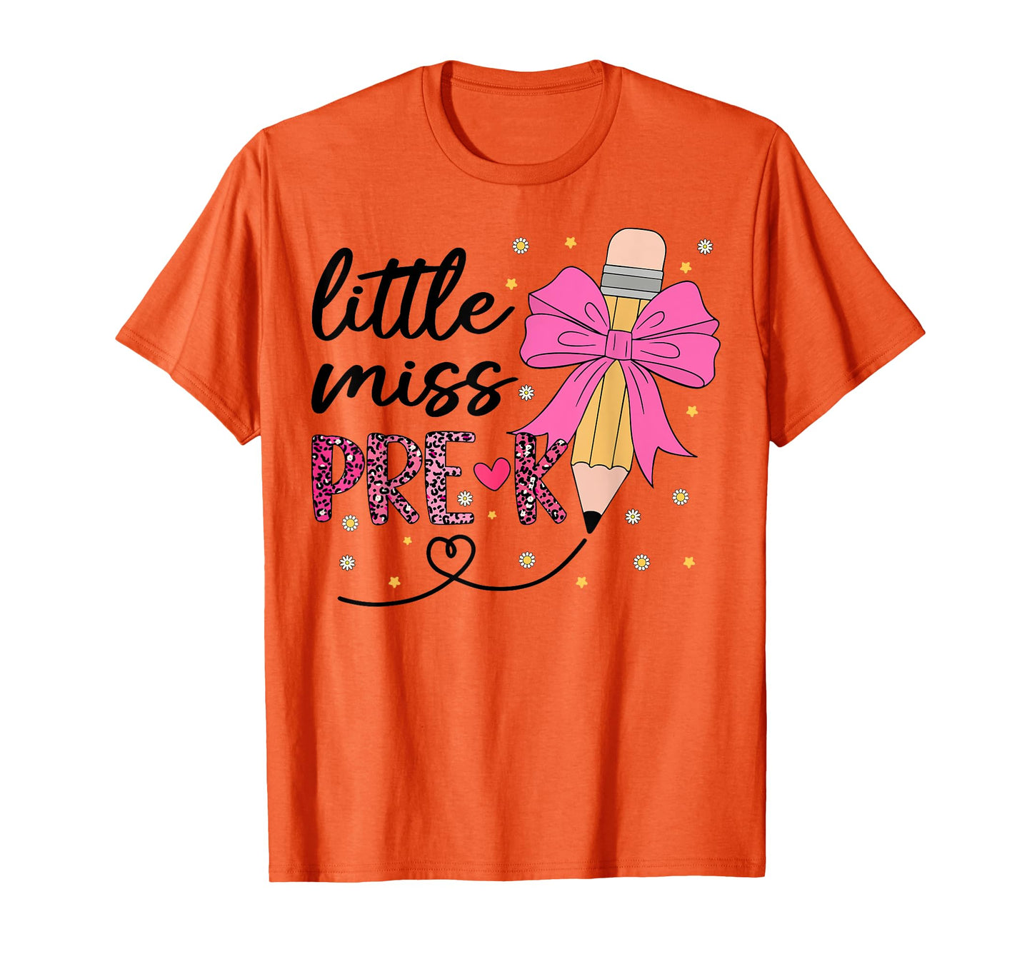 Little Miss PreK Pre K Coquette First Day Of School Girls T-Shirt