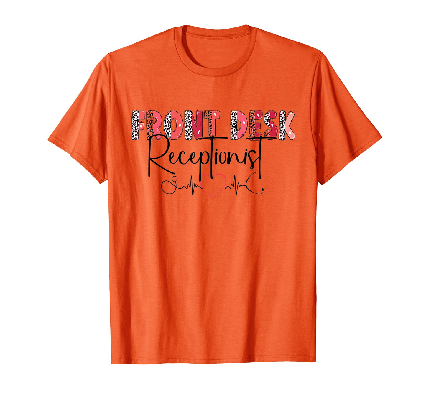 Front Receptionist Desk Valentines Day Hospital Nurse Office T-Shirt