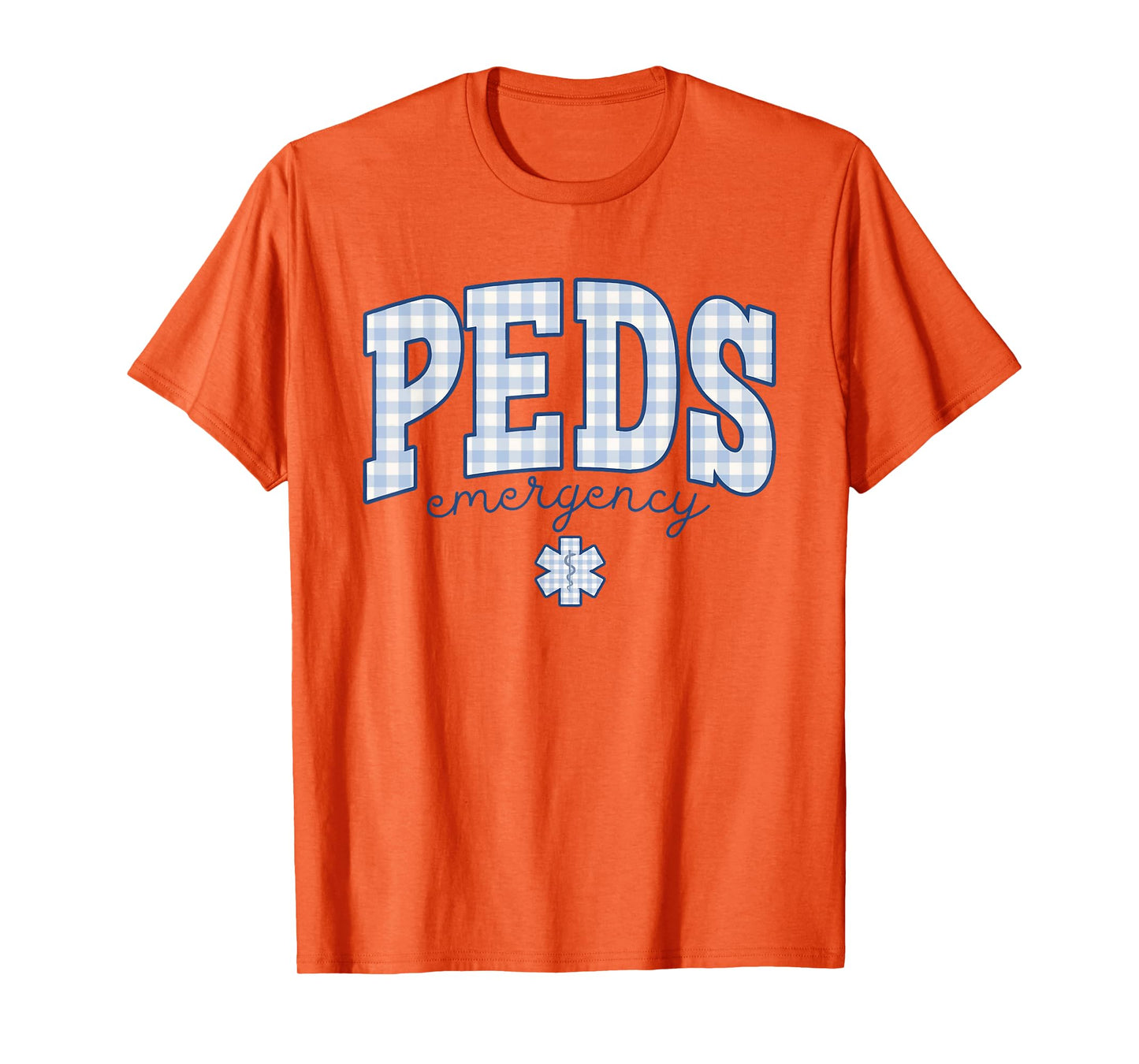 Pediatric Emergency Pediatric ER Nurse Gingham Work Ed Rn T-Shirt
