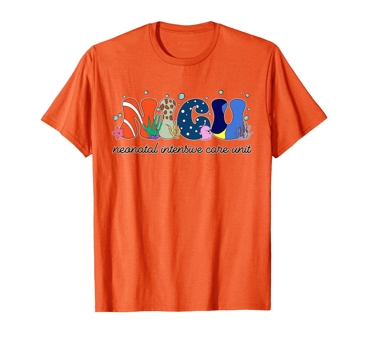 NICU Nurse Sea Animal Neonatal Intensive Care Unit Nursing T-Shirt