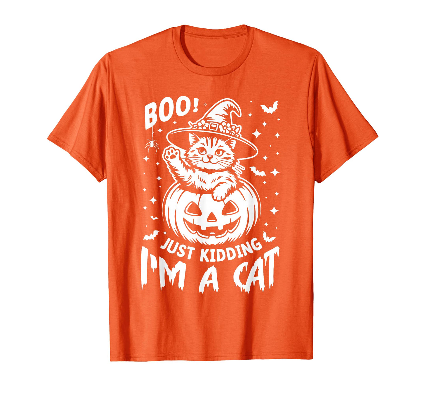 Boo Just Kidding, I’m a Cat Halloween Pumpkin Fur Parent Pet T-Shirt