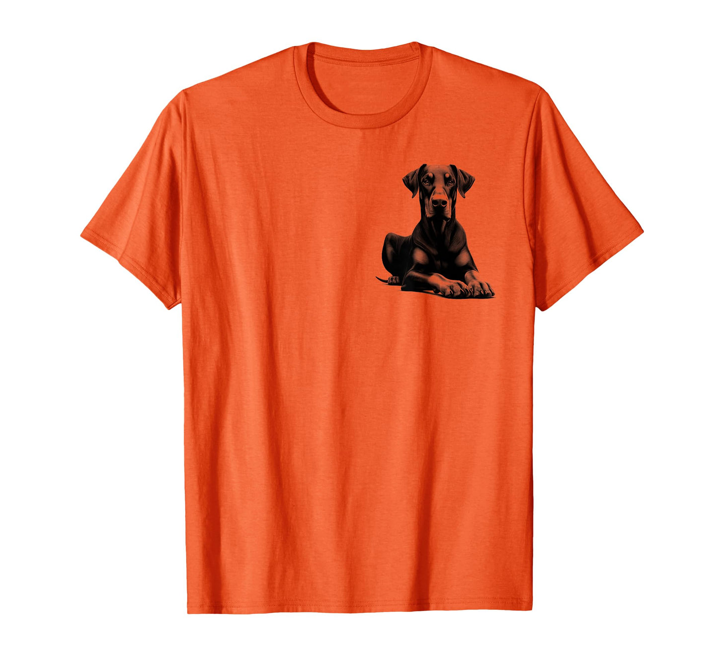 Cool Doberman with Floppy Ears - Lying Pose on Chest T-Shirt