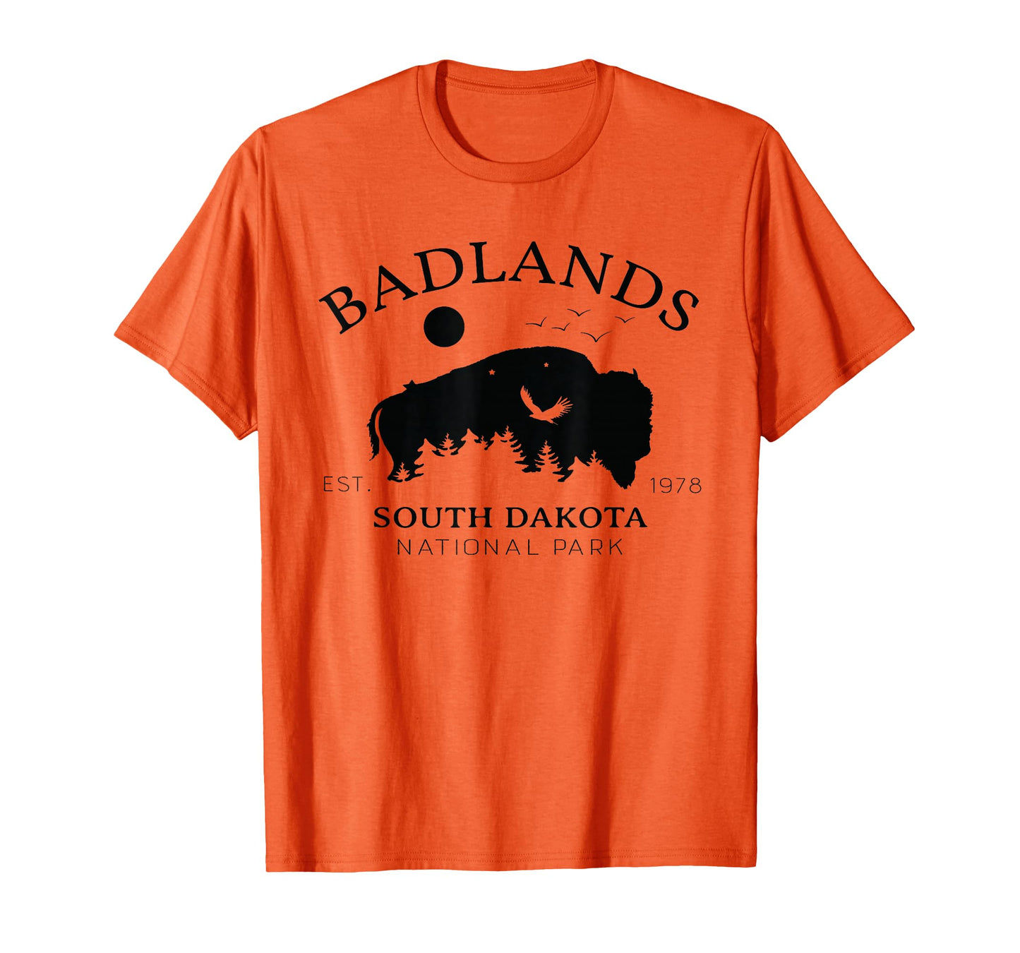 Badlands National Park South Dakota Souvenir Hiking Bison T-Shirt
