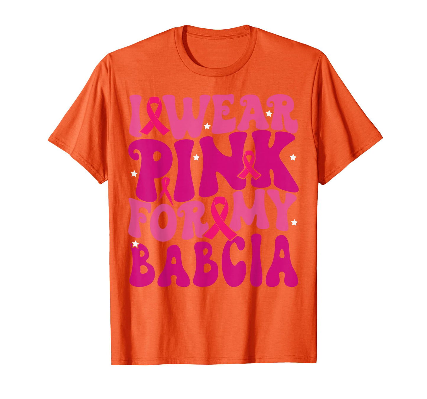 I Wear Pink for My Babcia Breast Cancer Awareness Kids T-Shirt