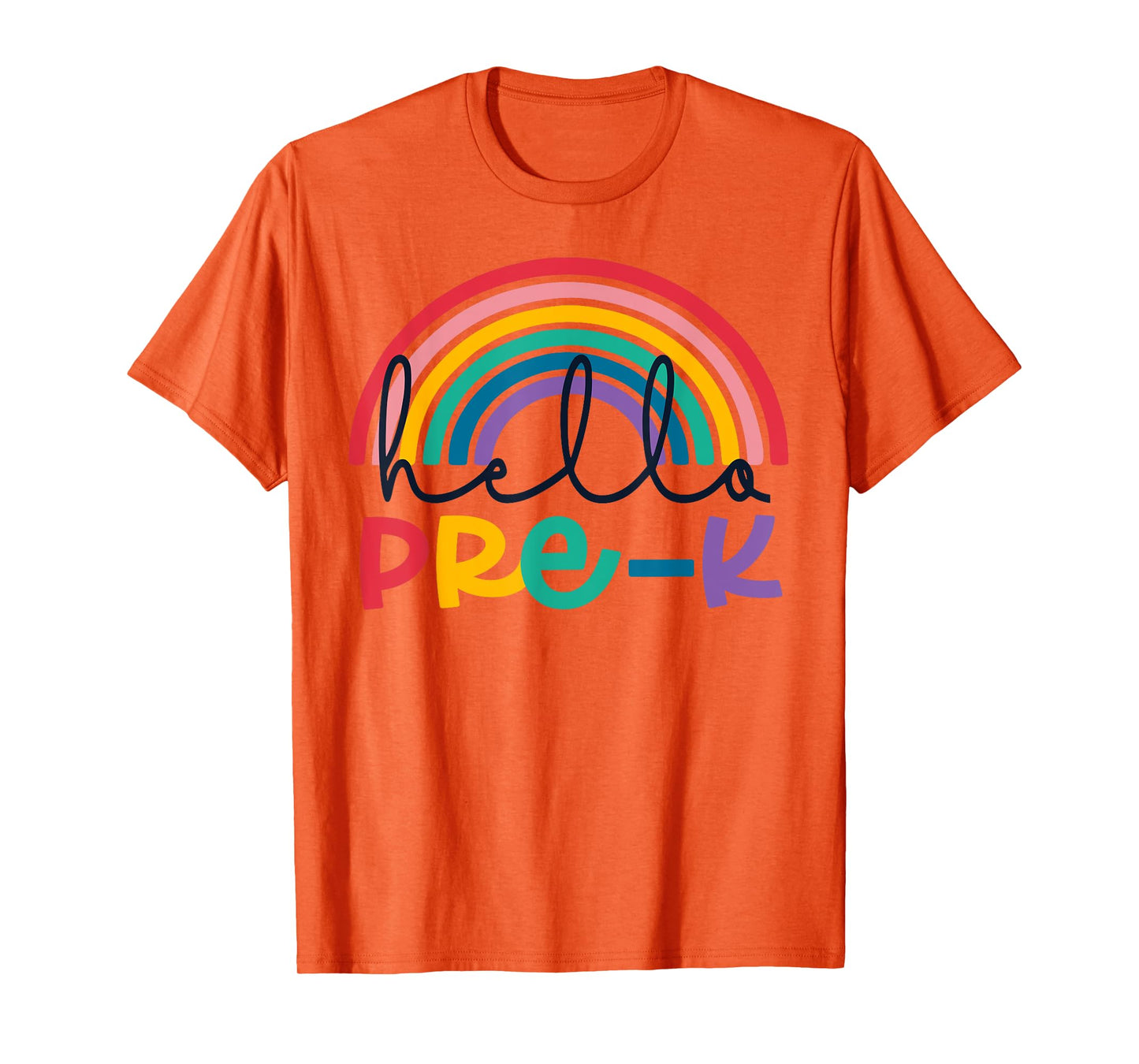 Hello Pre-K Rainbow Back To School Teacher Student Kid T-Shirt