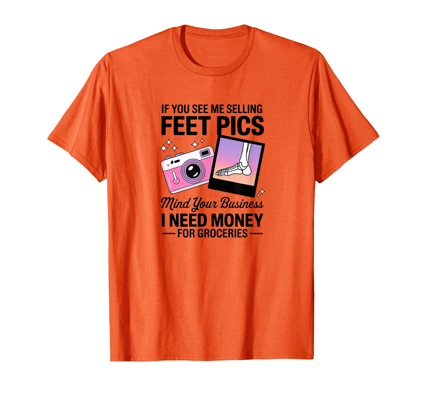 Funny Feet Pics Grocery Money Meme T-Shirt
