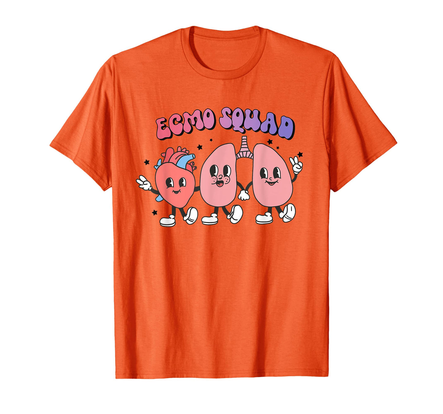 Groovy Retro ECMO Squad Nurse Ecmo Specialist Crew Cvicu T-Shirt