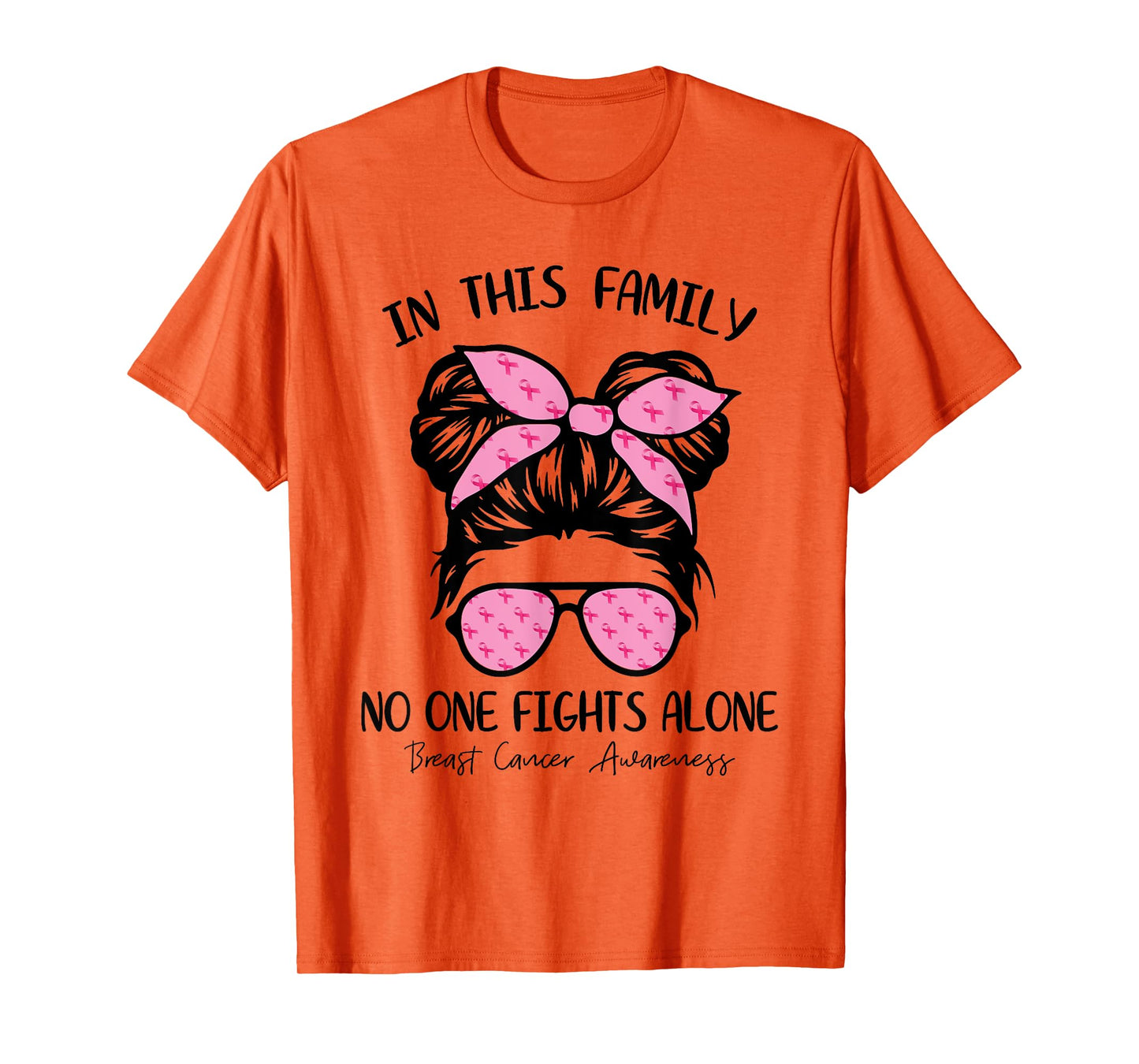 Breast Cancer Awareness Shirt Girls Pink Ribbon Kids Youths T-Shirt