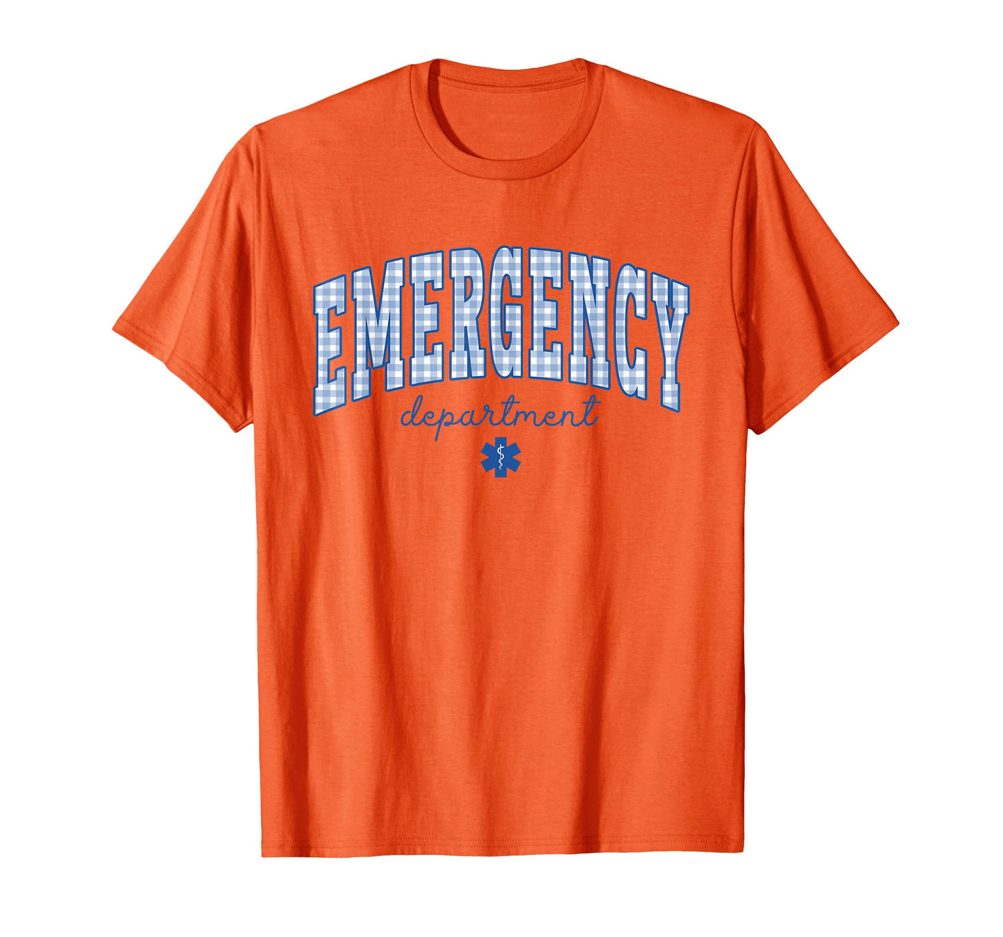 Emergency Department ER Nurse Gingham Work EMT Paramedic T-Shirt