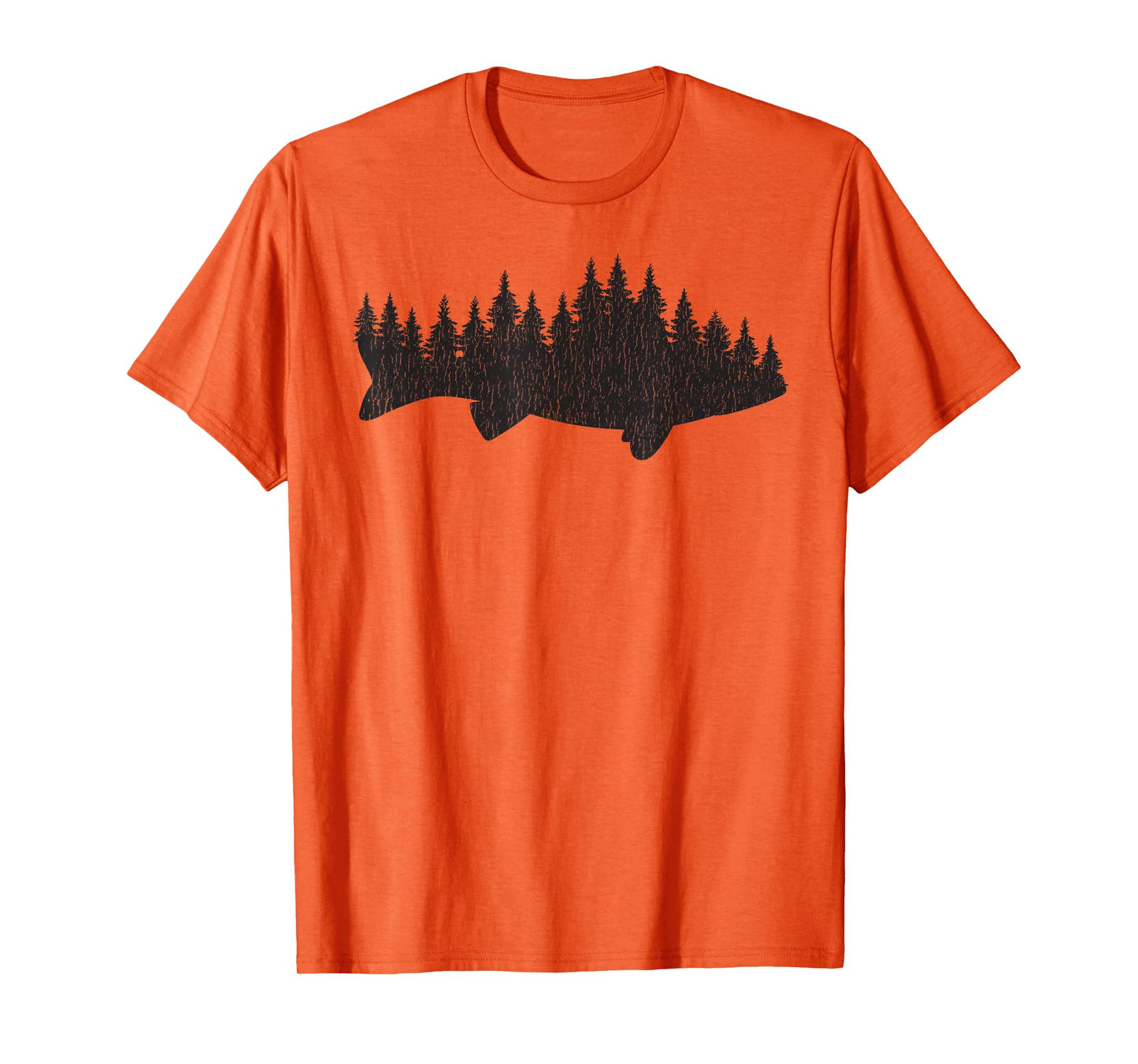 Walleye Fishing Sauger Fisherman Pine Forest T-Shirt