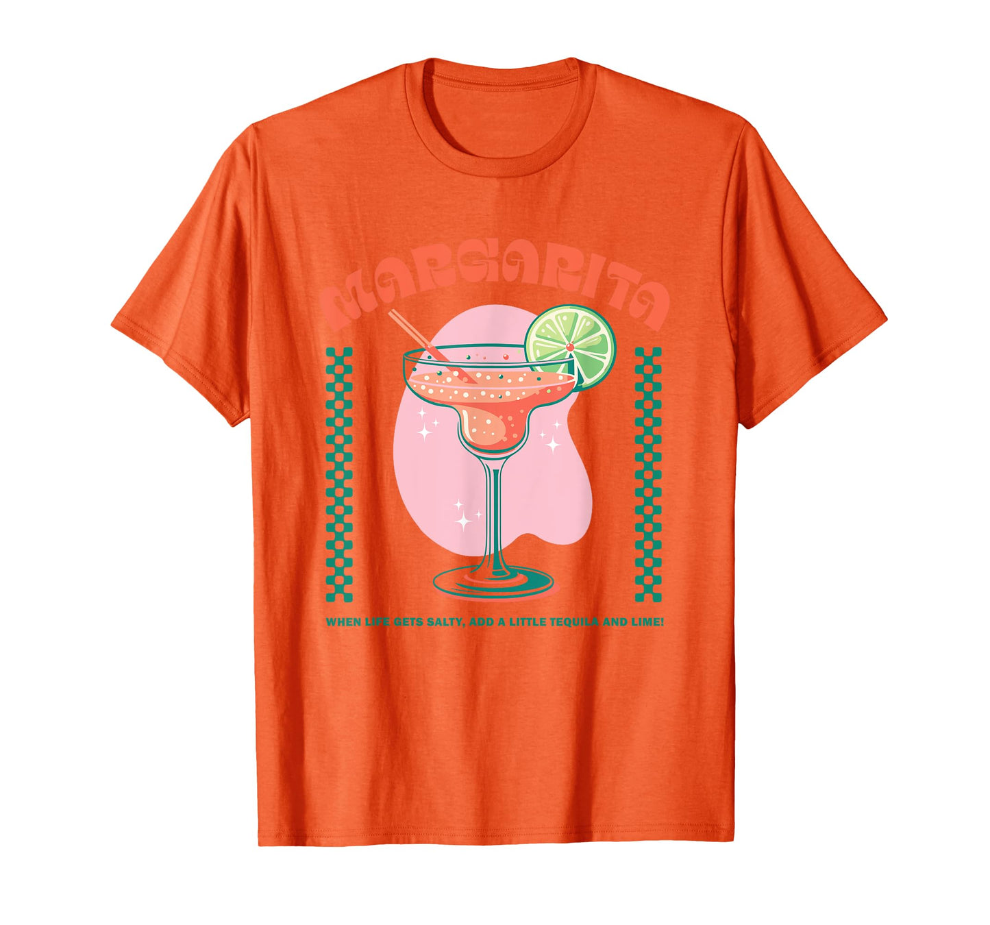 Retro Margarita Glass Lime and Funny Tequila Drinking Quote T-Shirt