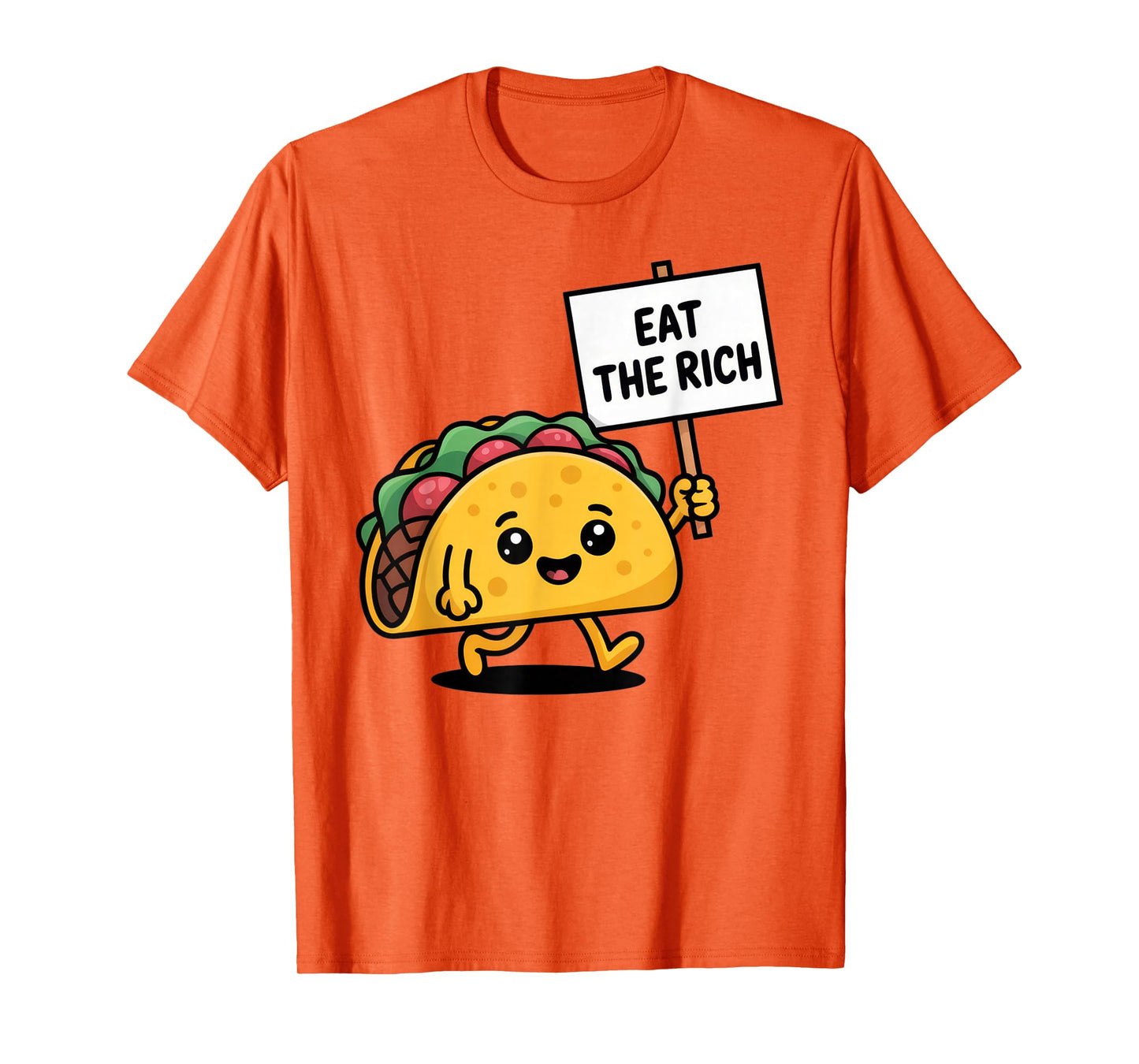 Eat The Rich Funny Taco Cartoon for Food Lovers and T-Shirt