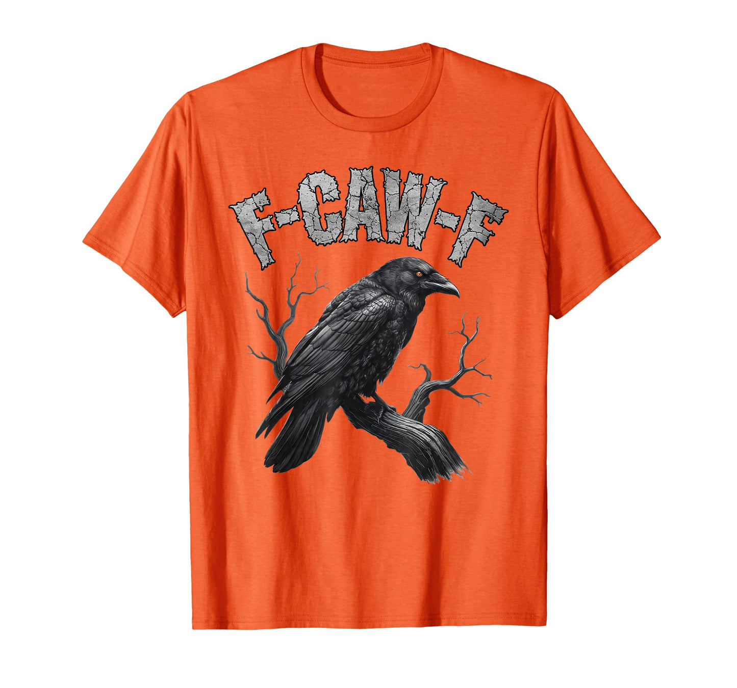 Black Crow, F-Caw-F Funny Black Bird Moon Gothic Adult Humor T-Shirt