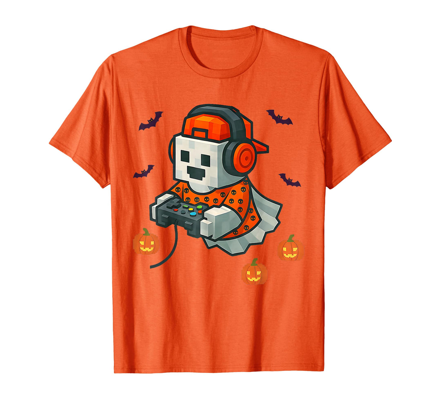 Halloween Ghost Gamer Spooky Season Video Game Controller T-Shirt