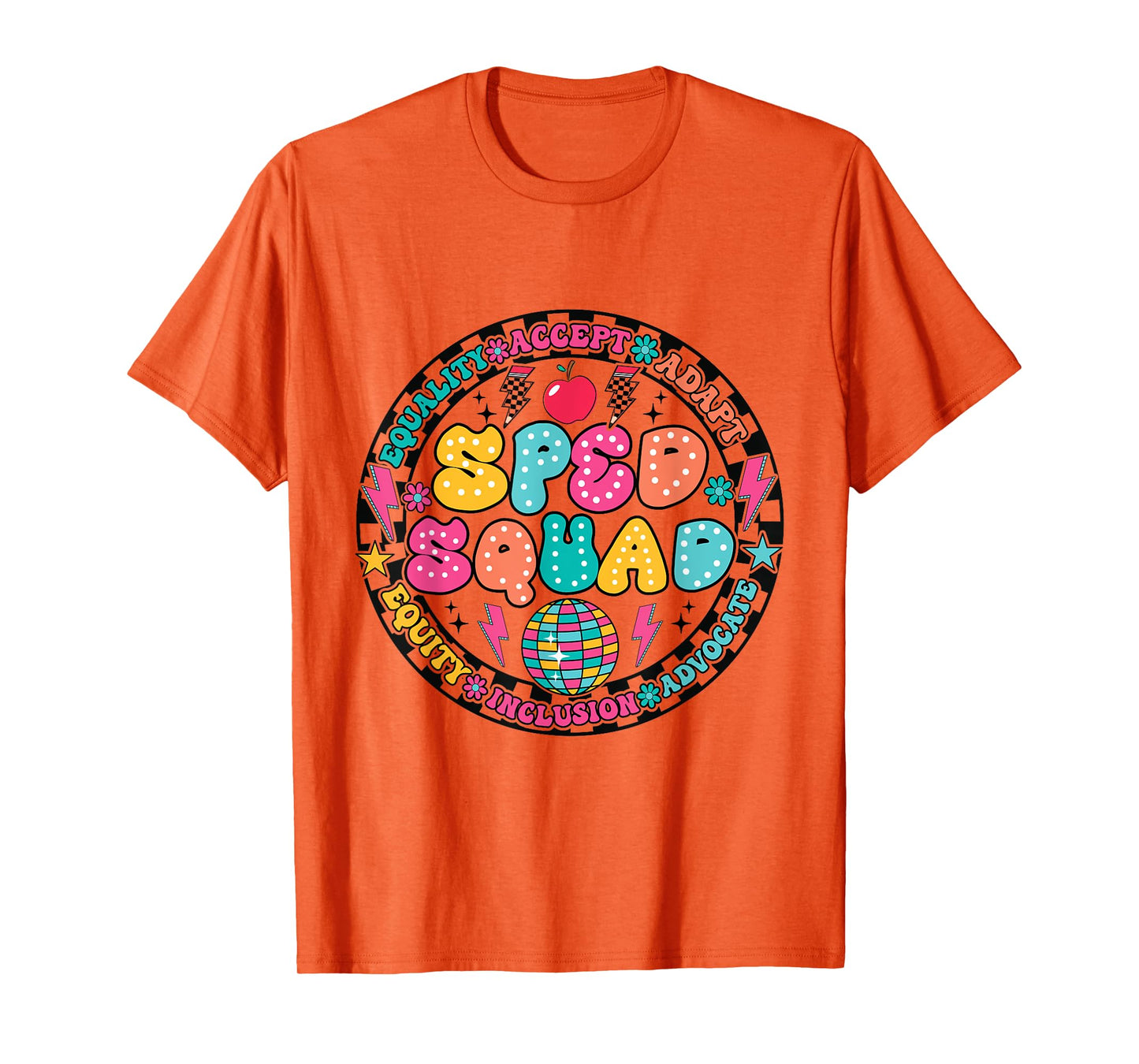 Retro Sped Squad Groovy Special Education Dream Team Teacher T-Shirt