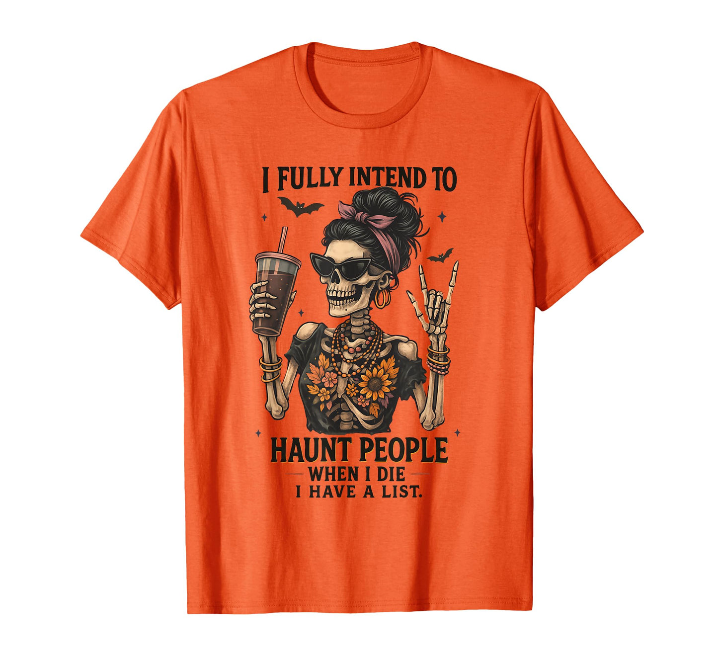 Funny Skeleton Haunt People Shirt Halloween Sarcastic Spooky T-Shirt