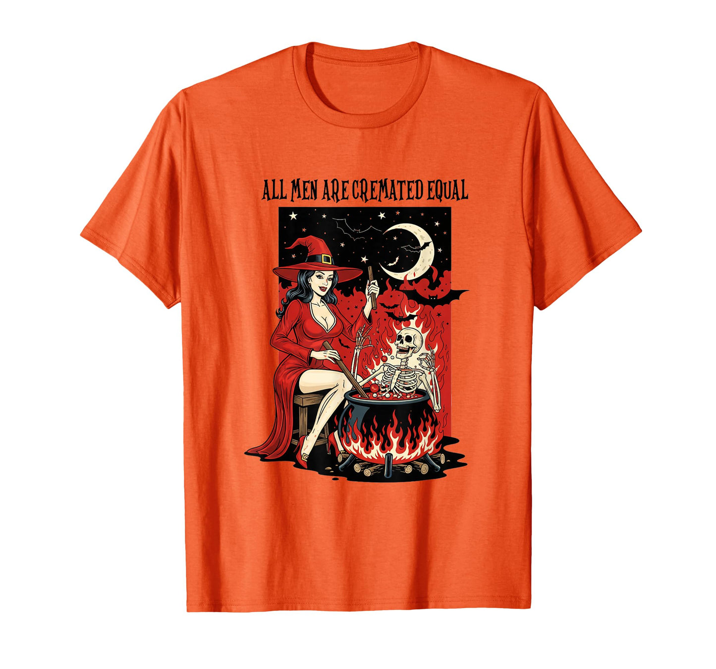 All Men are Cremated Equal Funny Witch Feminist Halloween T-Shirt