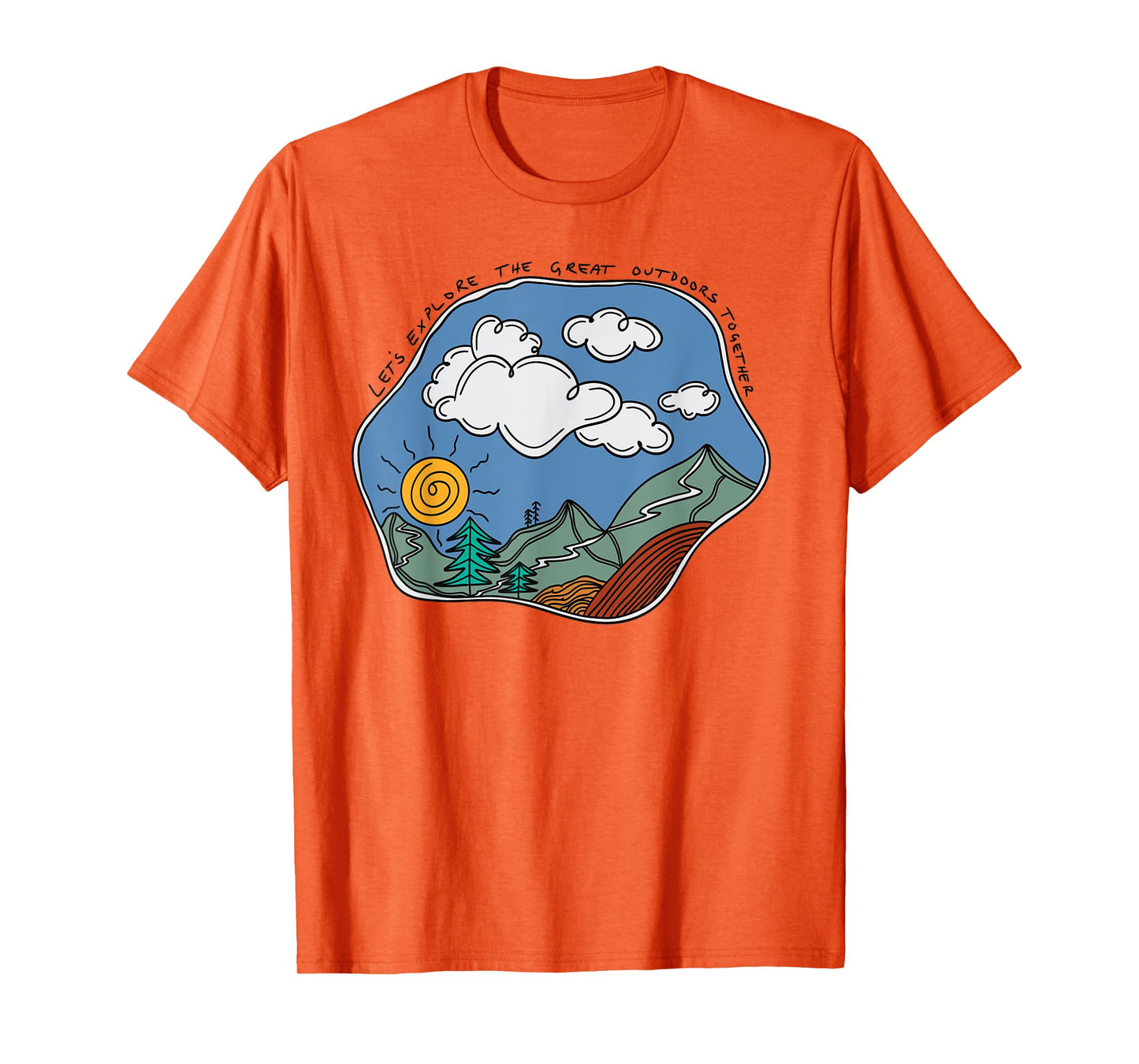 Granola Girl Aesthetic Gorpcore Summer Mountain Nature Retro T-Shirt