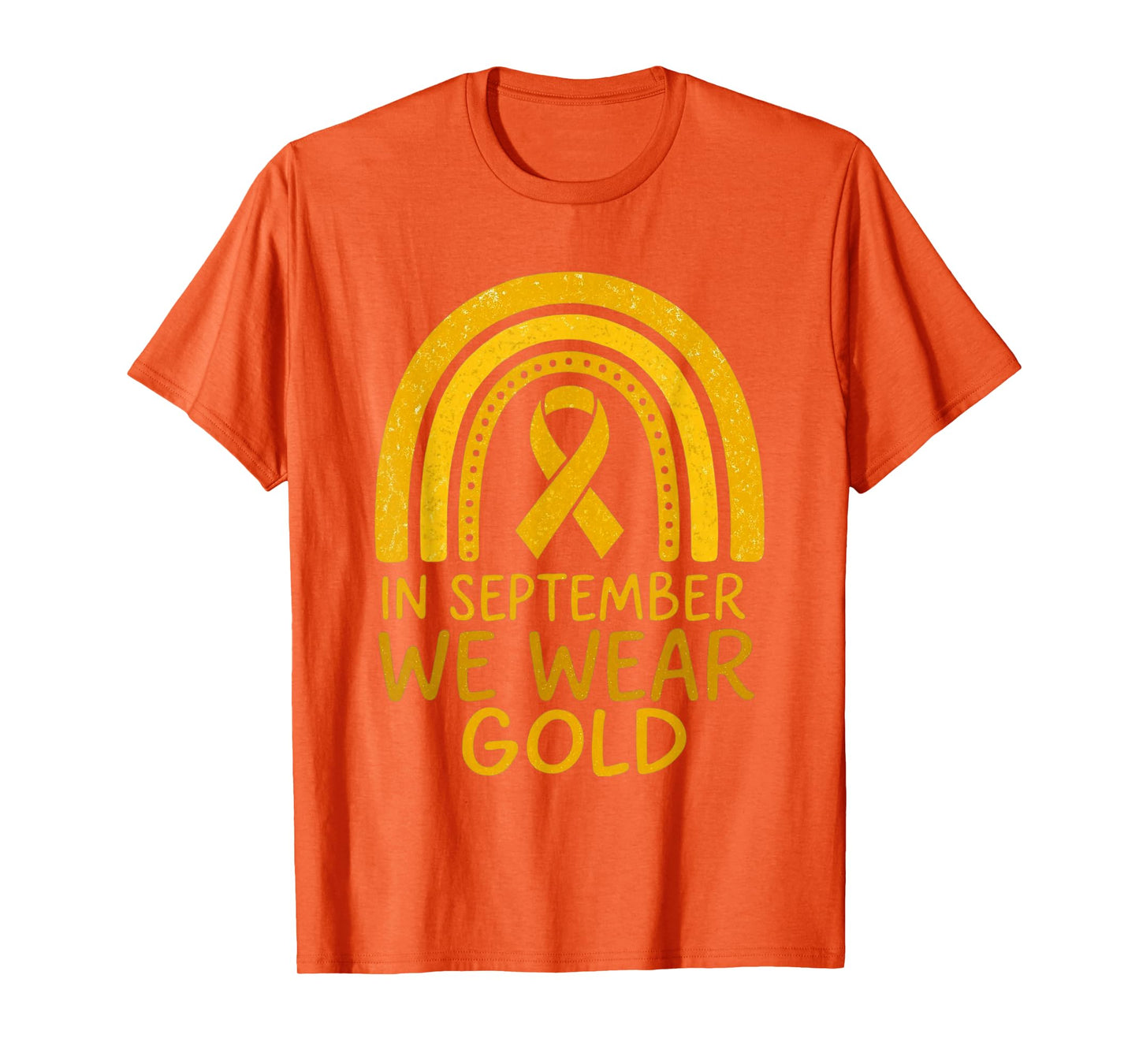 in September We Wear Gold Childhood Cancer Awareness Kids T-Shirt