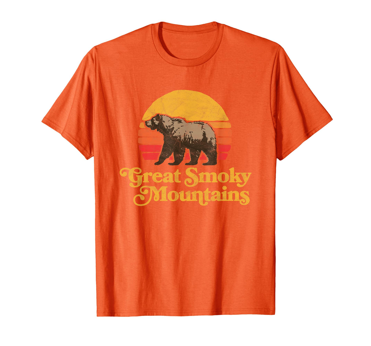 Retro Great Smoky Mountains National Park Bear 80s Graphic T-Shirt