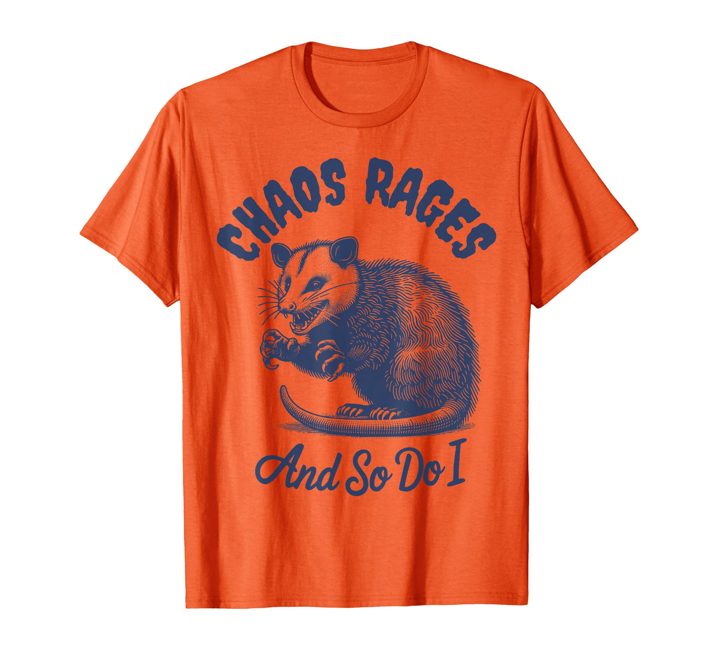 Opossum Funny Chaos Rages and so do I Meme Possum Graphic T-Shirt