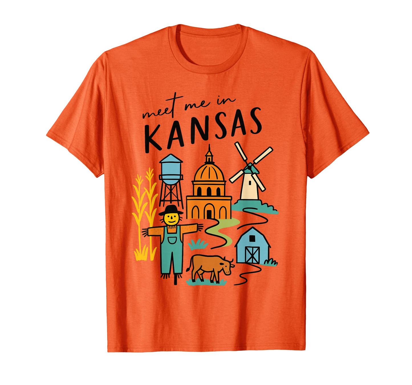 Meet me in Kansas - Cute US State Travel Retro Design Women T-Shirt