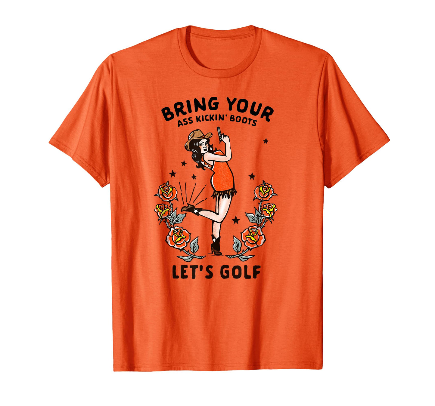Funny Women's Golf Tee Cowgirl Woman Golfer Tees For Golfing T-Shirt