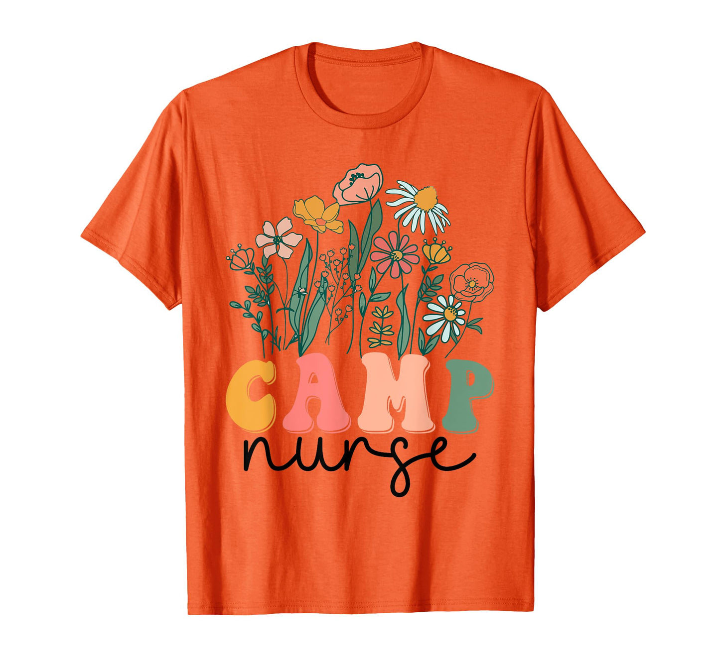Groovy Wildflower Camp Nurse Tees T-Shirt