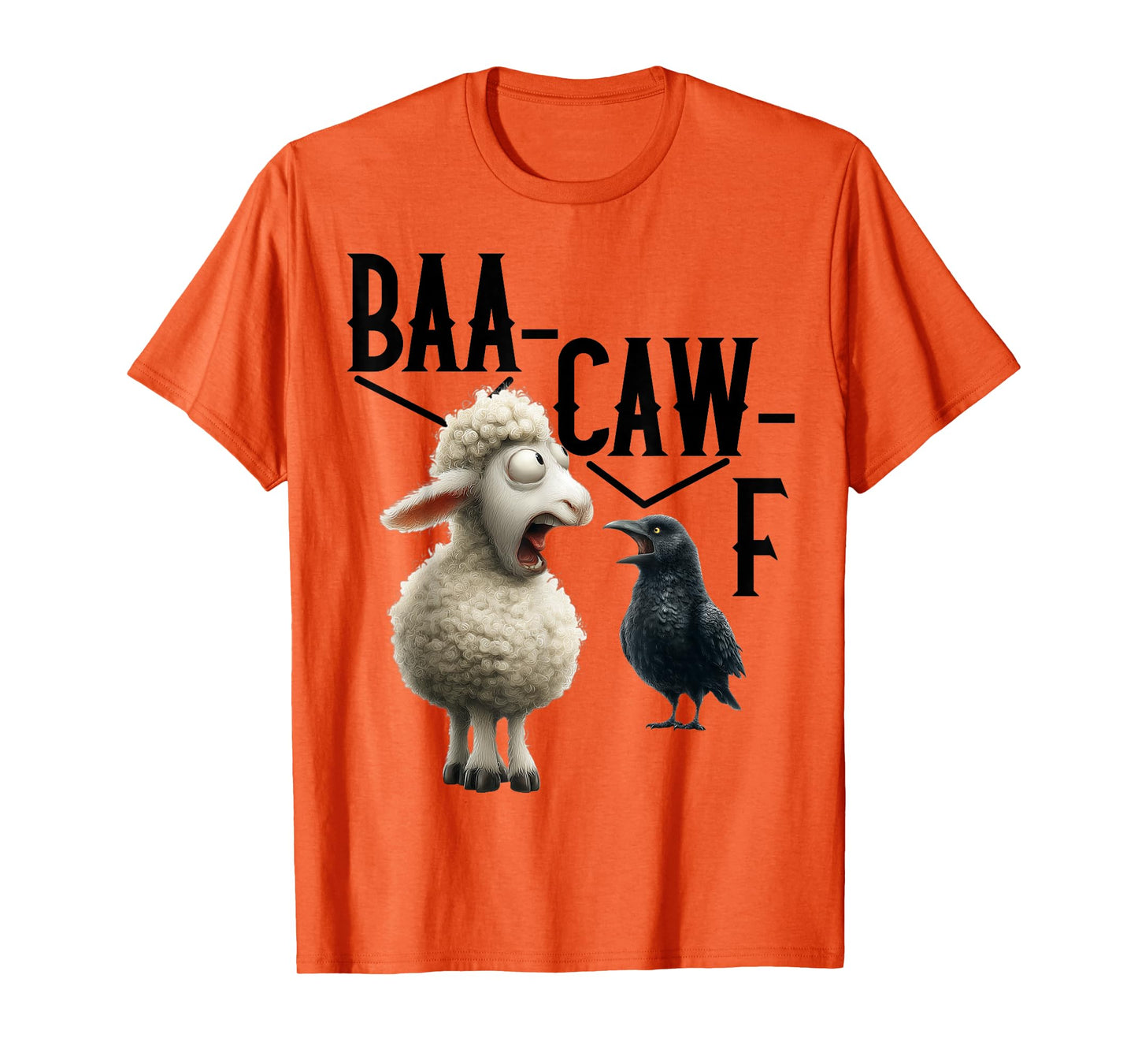 Animal Sound Pun Shirt – Baa Caw = Back Off Crow & Sheep Tee T-Shirt