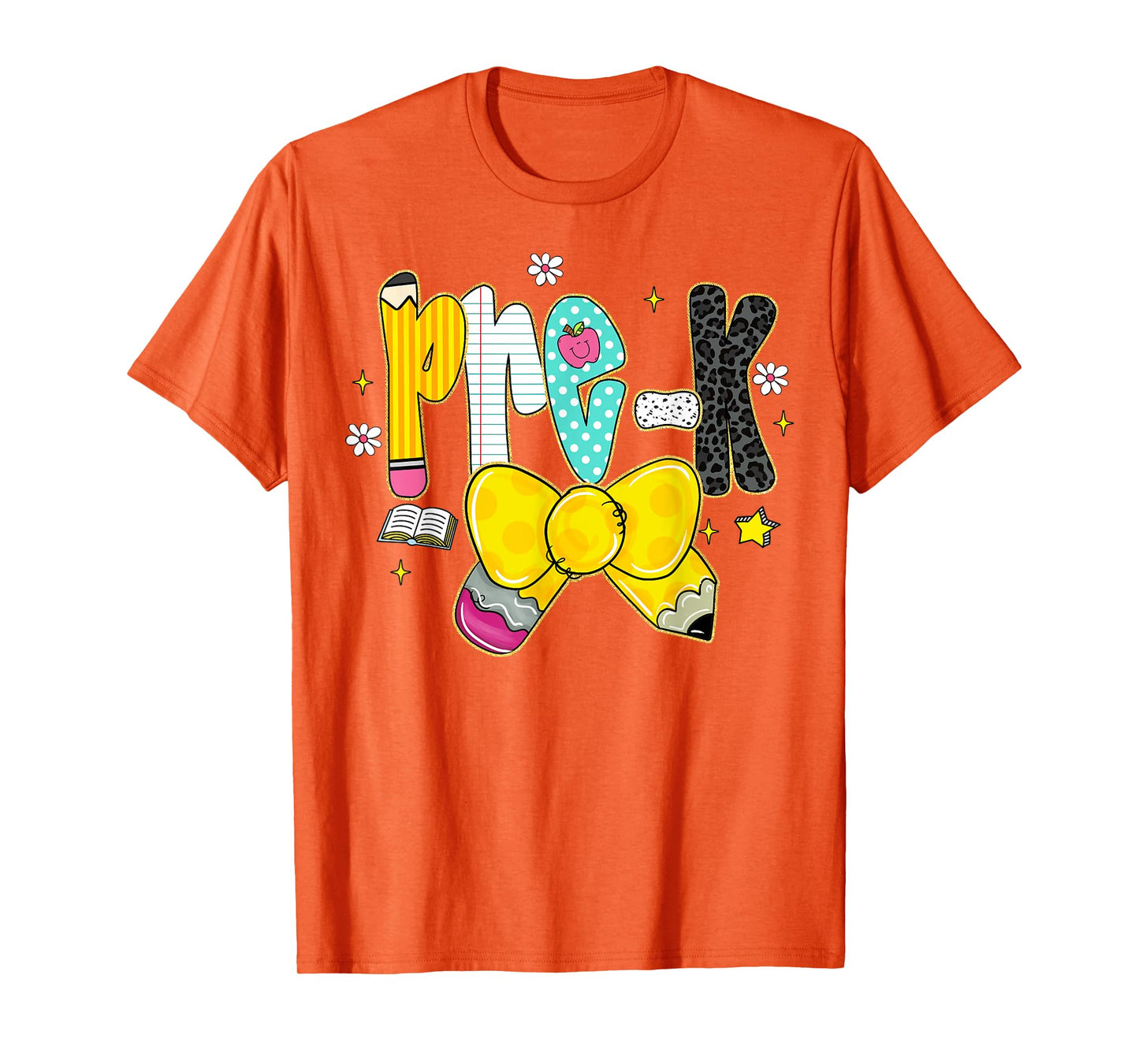 Preppy Back To School Pre-K Cute Coquette Bow Girls Kids T-Shirt