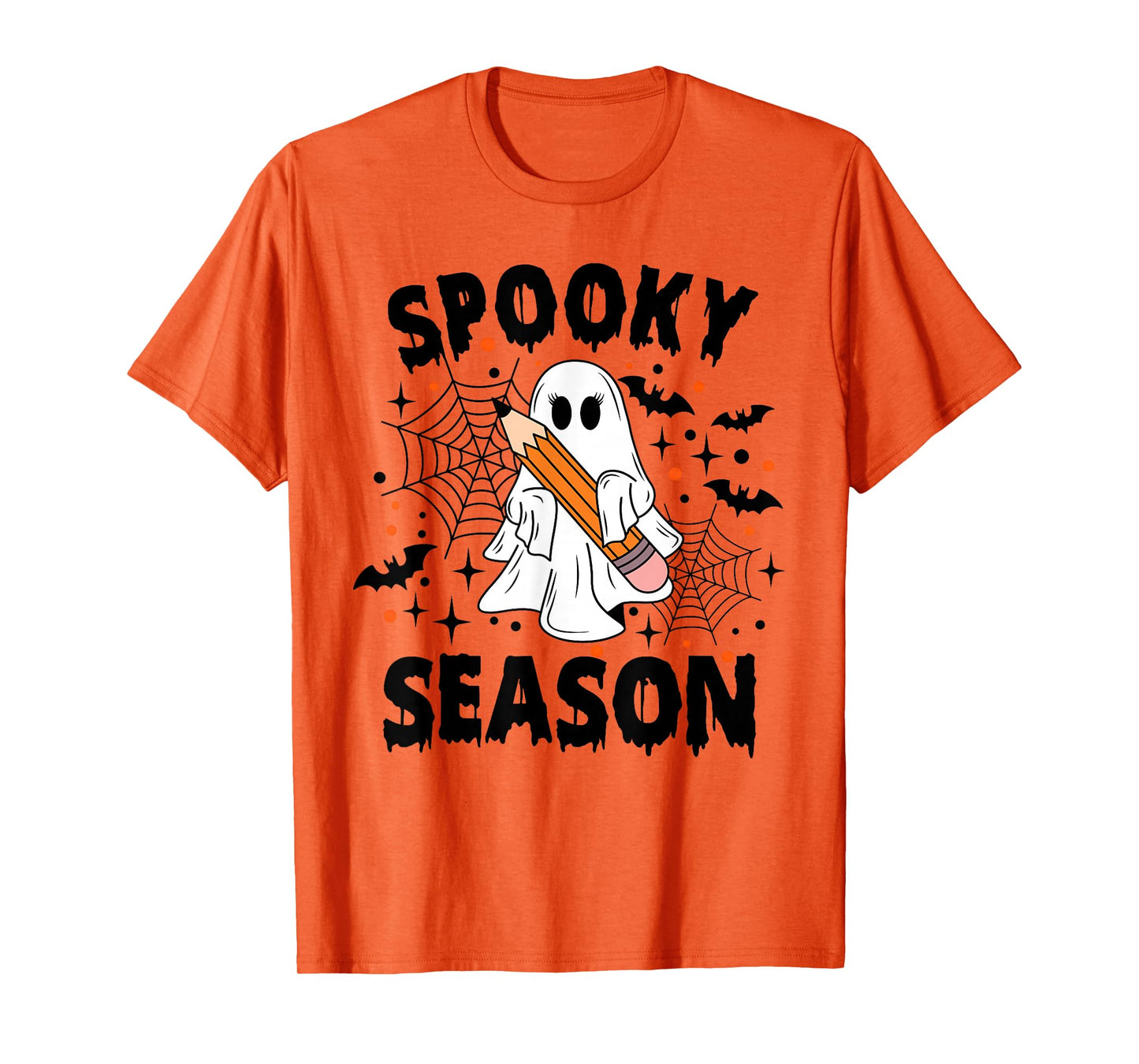 Spooky Season Halloween Ghost Groovy Halloween Women Girls T-Shirt