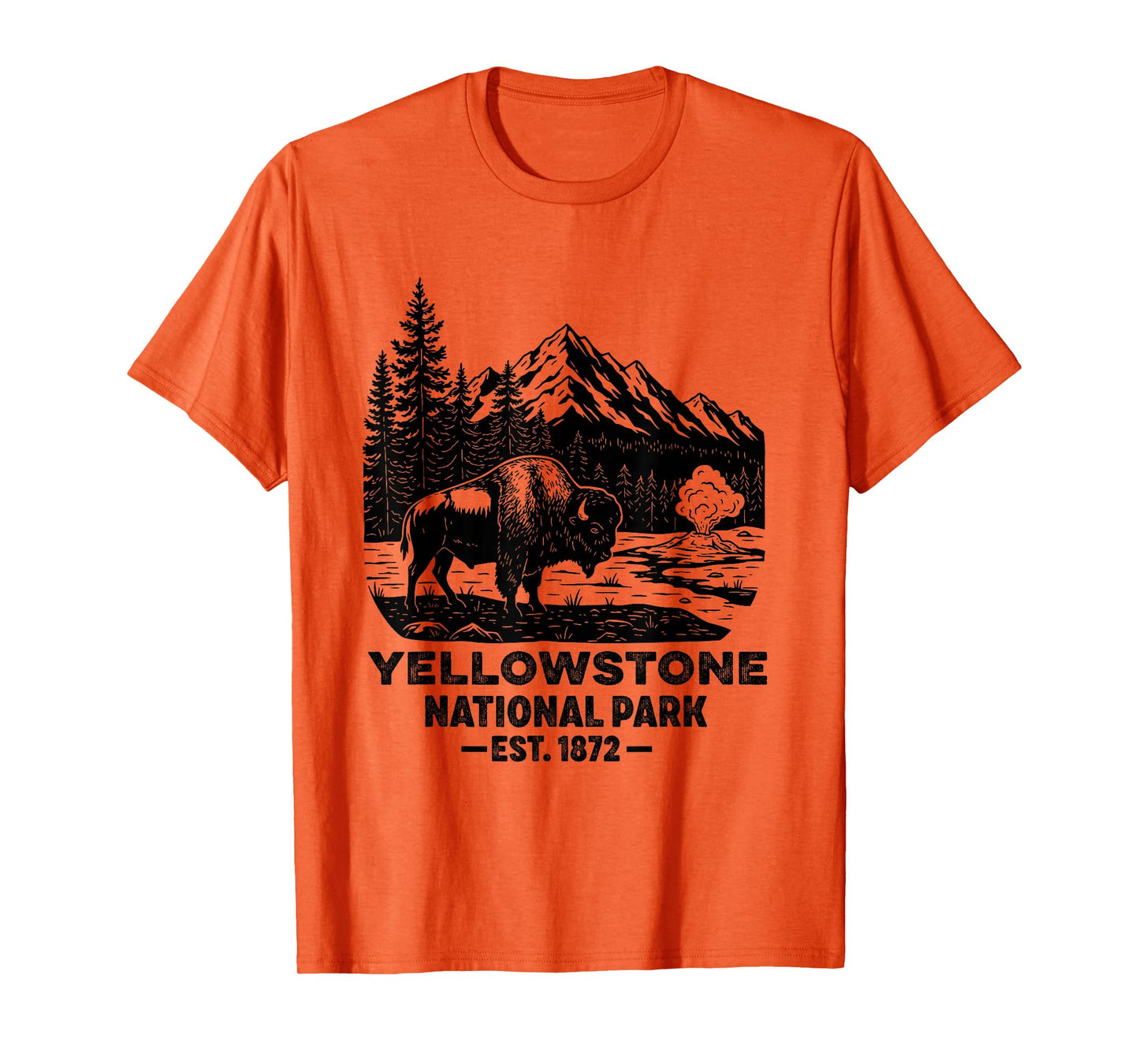 Yellowstone National Park Bison Souvenir Men Women Kids T-Shirt