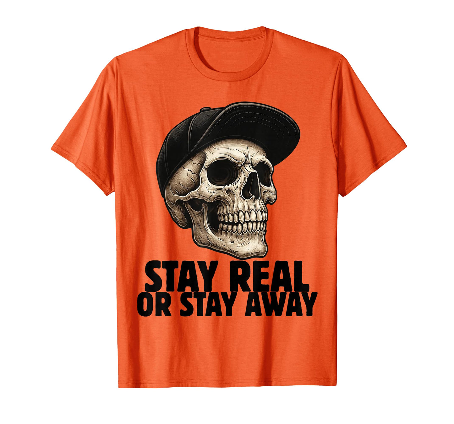 Skull in Cap Street Style Urban Art Skeleton T-Shirt