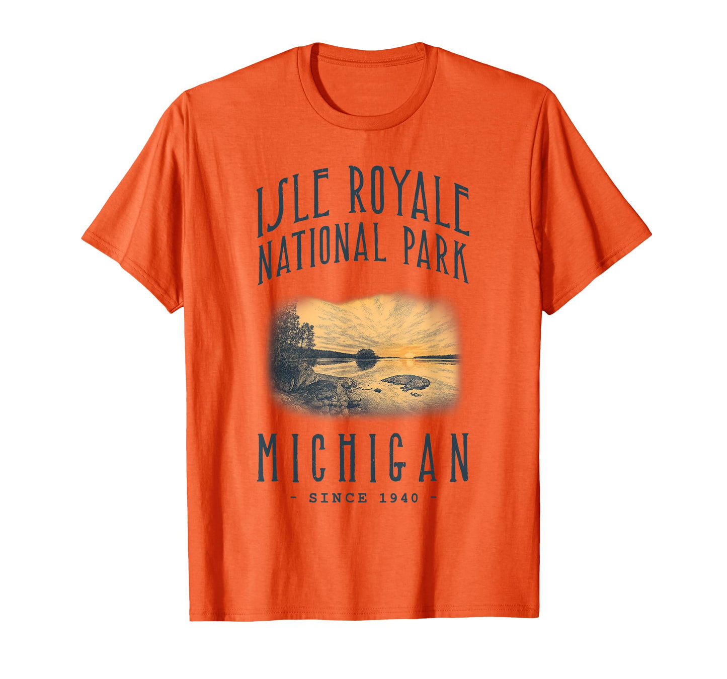 ISLE ROYALE NATIONAL PARK, MICHIGAN. CAMPING, HIKER T-Shirt