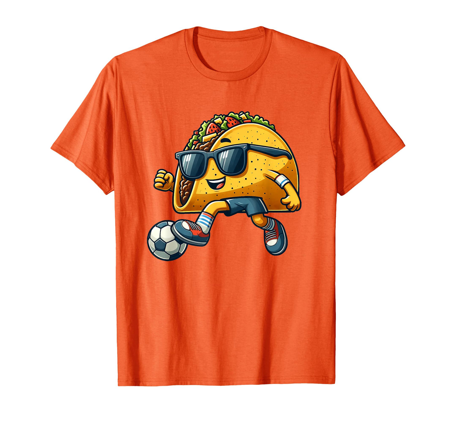 Taco Playing Soccer Mexican Cinco De Mayo Fiesta Kids Men T-Shirt