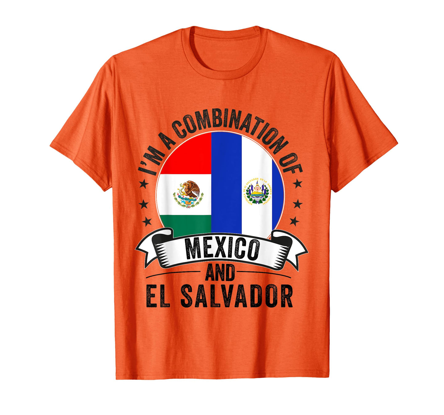 Half Salvadorian Half Mexican flag mexico and Salvadoran T-Shirt