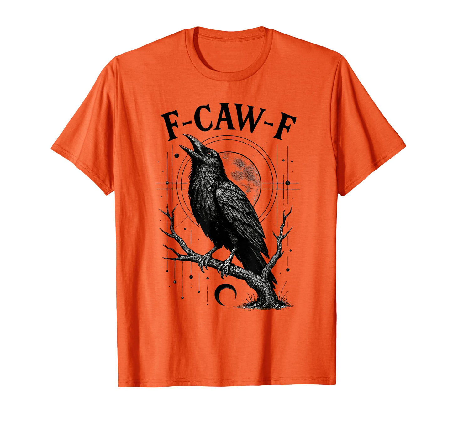 F-caw-f gothic raven crow funny black crow black raven T-Shirt