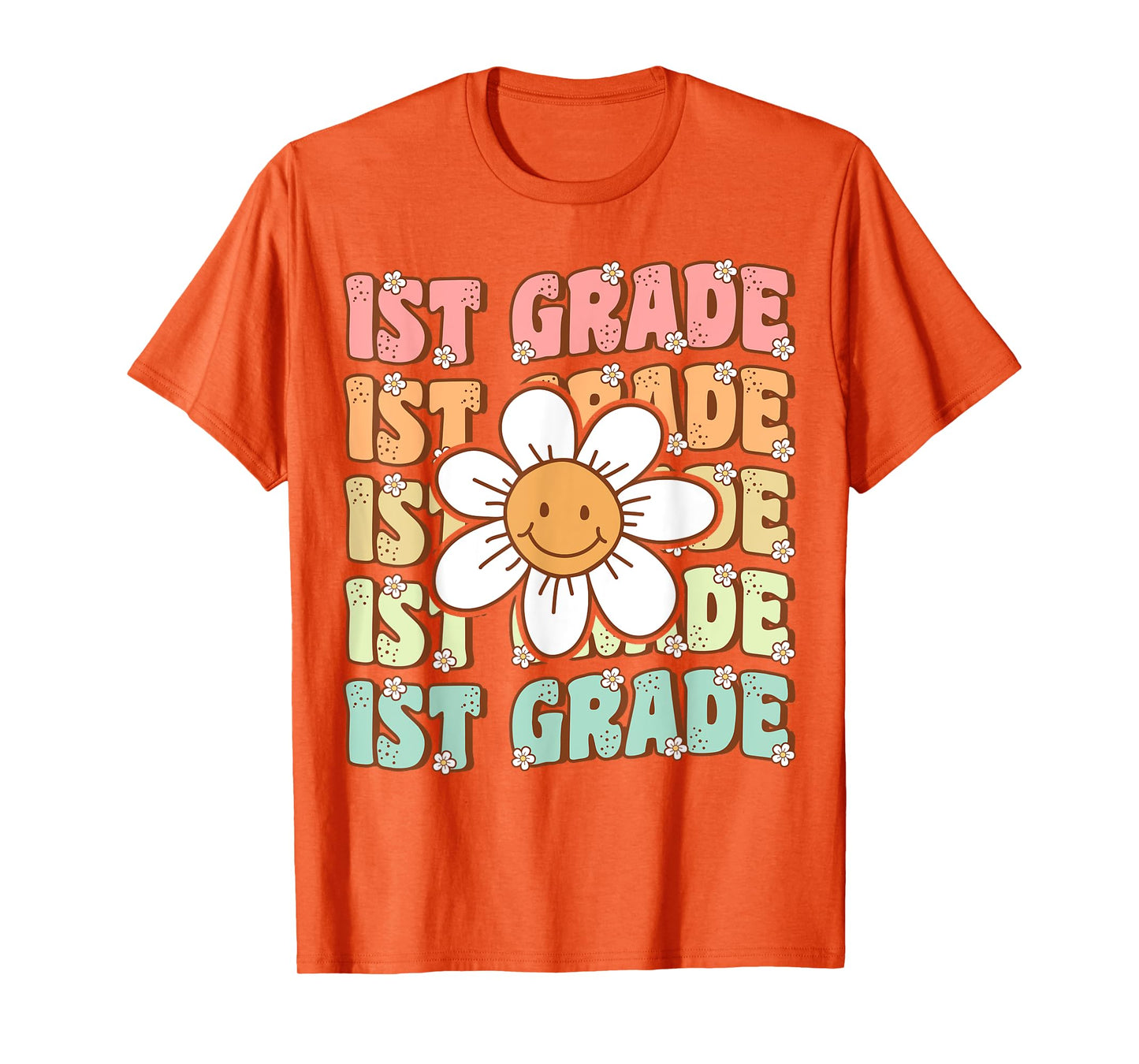 Groovy 1st Grade Back To School First Day of First Grade T-Shirt