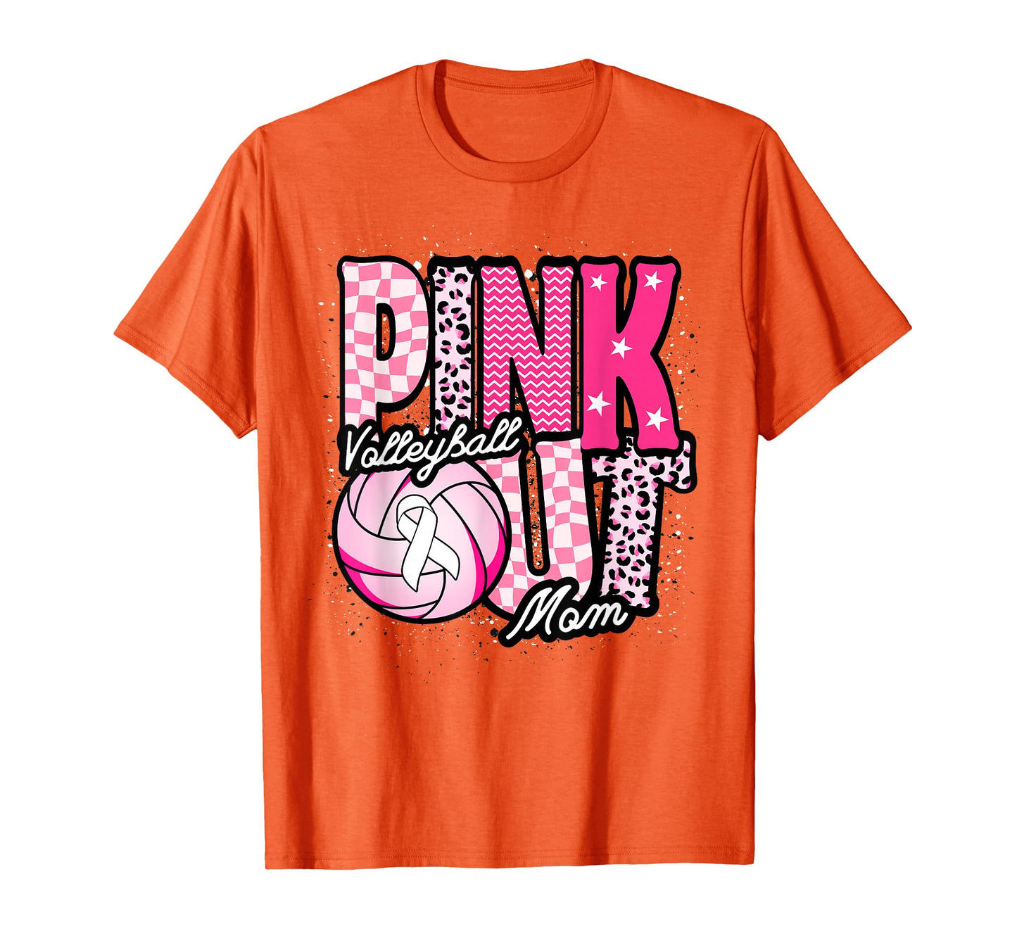 Pink Volleyball Mom Pink Out Day T-Shirt
