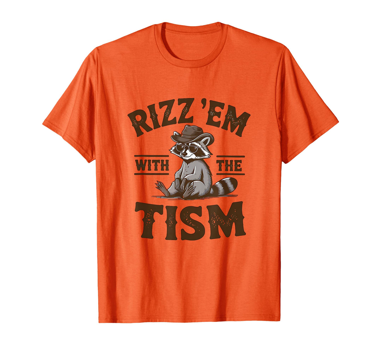 Rizz Em The Tism Cowboy Raccoon Vintage T-Shirt