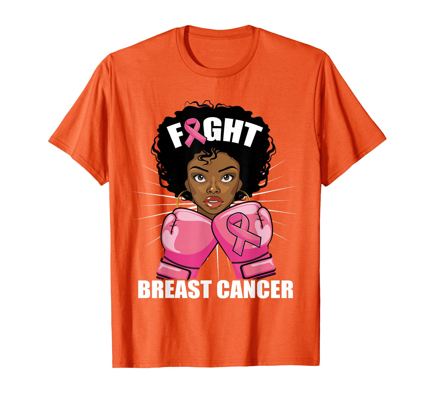 Fight Breast Cancer Awareness African American Black Women T-Shirt