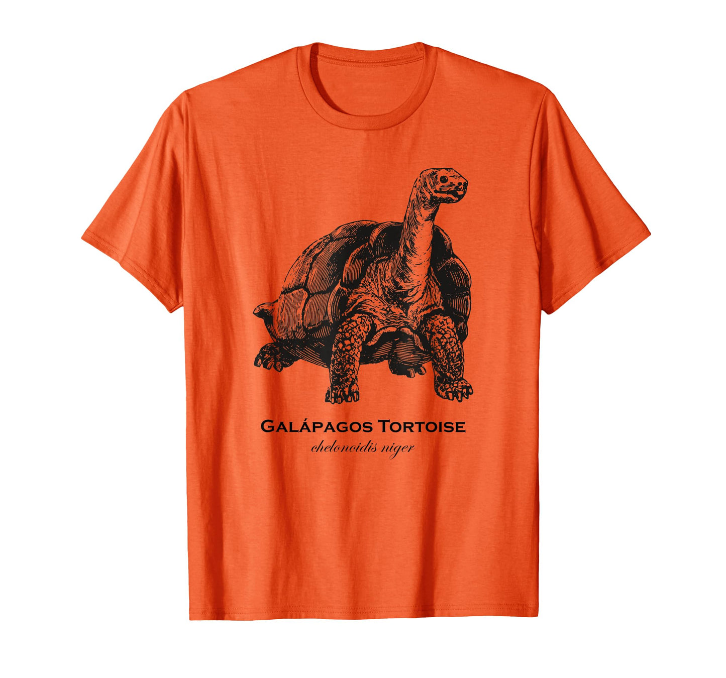 Vintage Galapagos Tortoise Designs by BAS Unisex-Adults & Kids Classic Fit Retro Cartoon Animal Print T-Shirt Grey Small