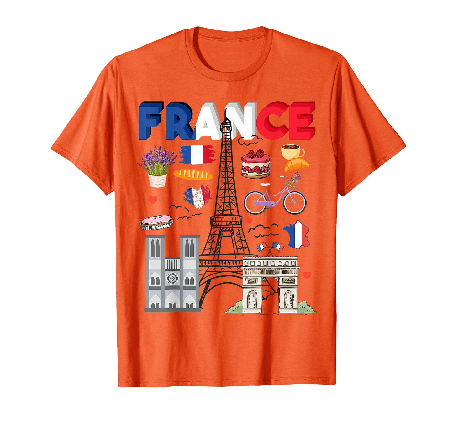 France Flag Outfit Idea For Kids French Flag & Lavender T-Shirt