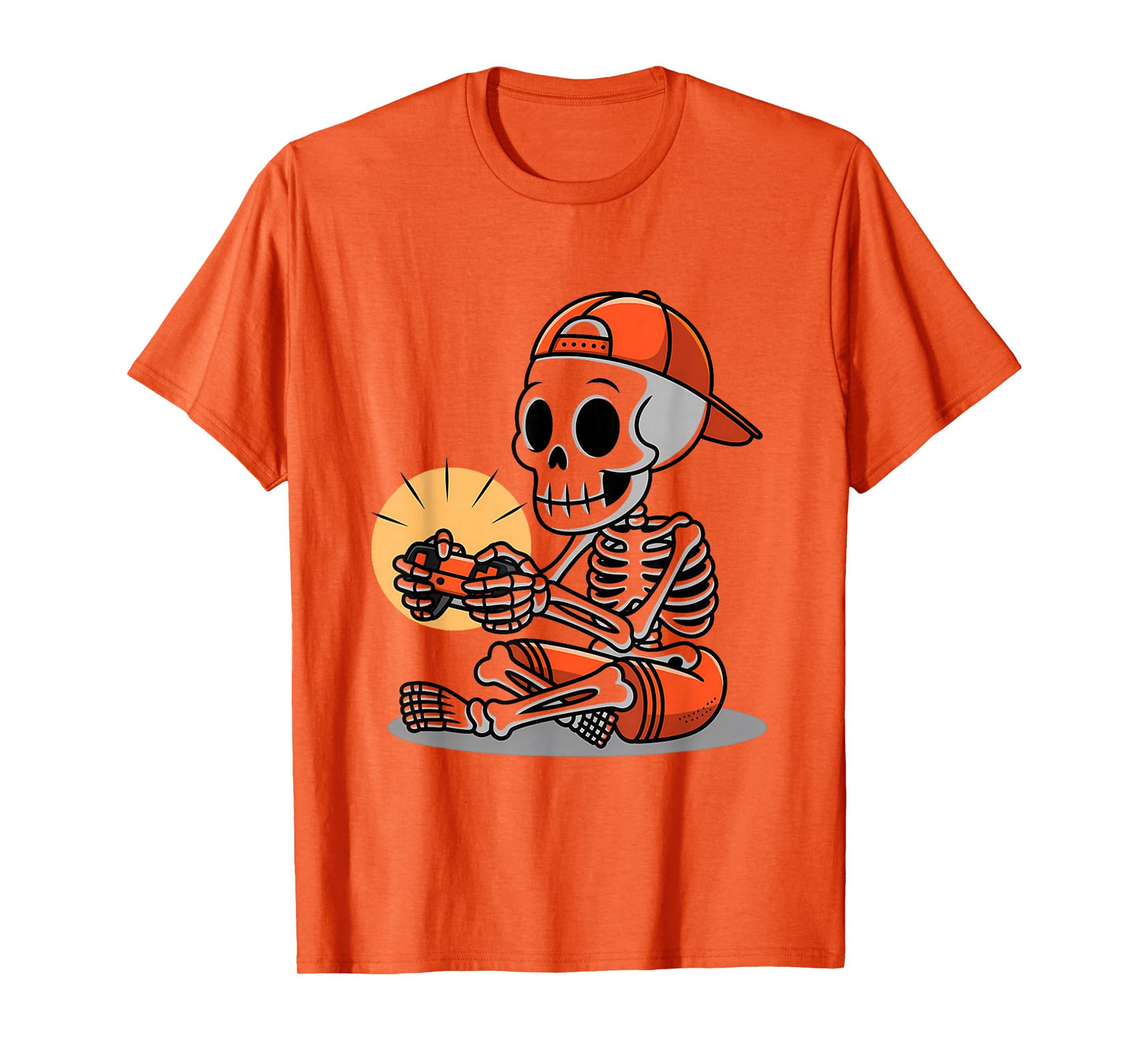 Halloween Skeleton Video Gaming Gamer Youths Teens Men T-Shirt