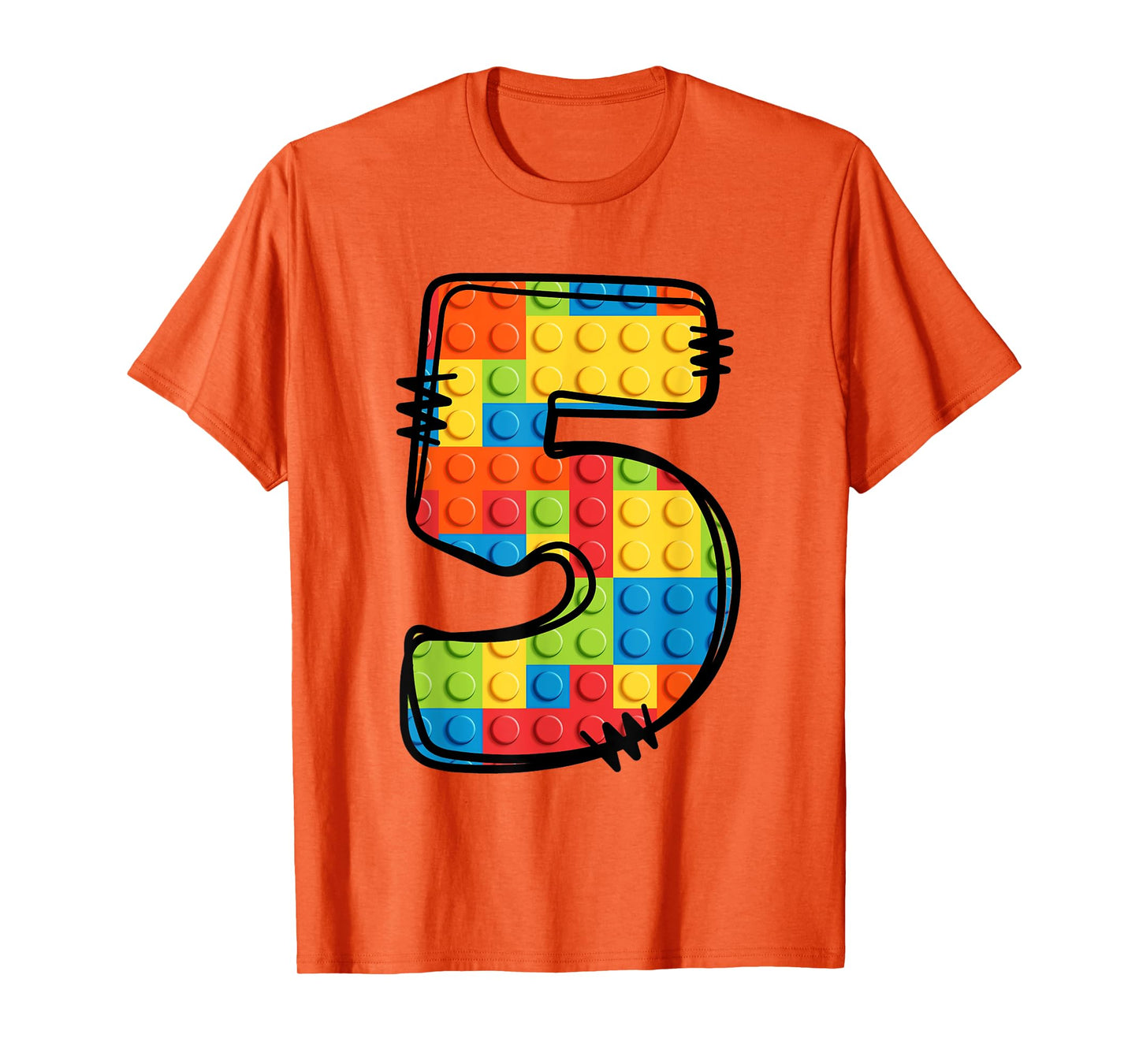 5 Year Old Blocks Building Master Builder 5th Birthday T-Shirt