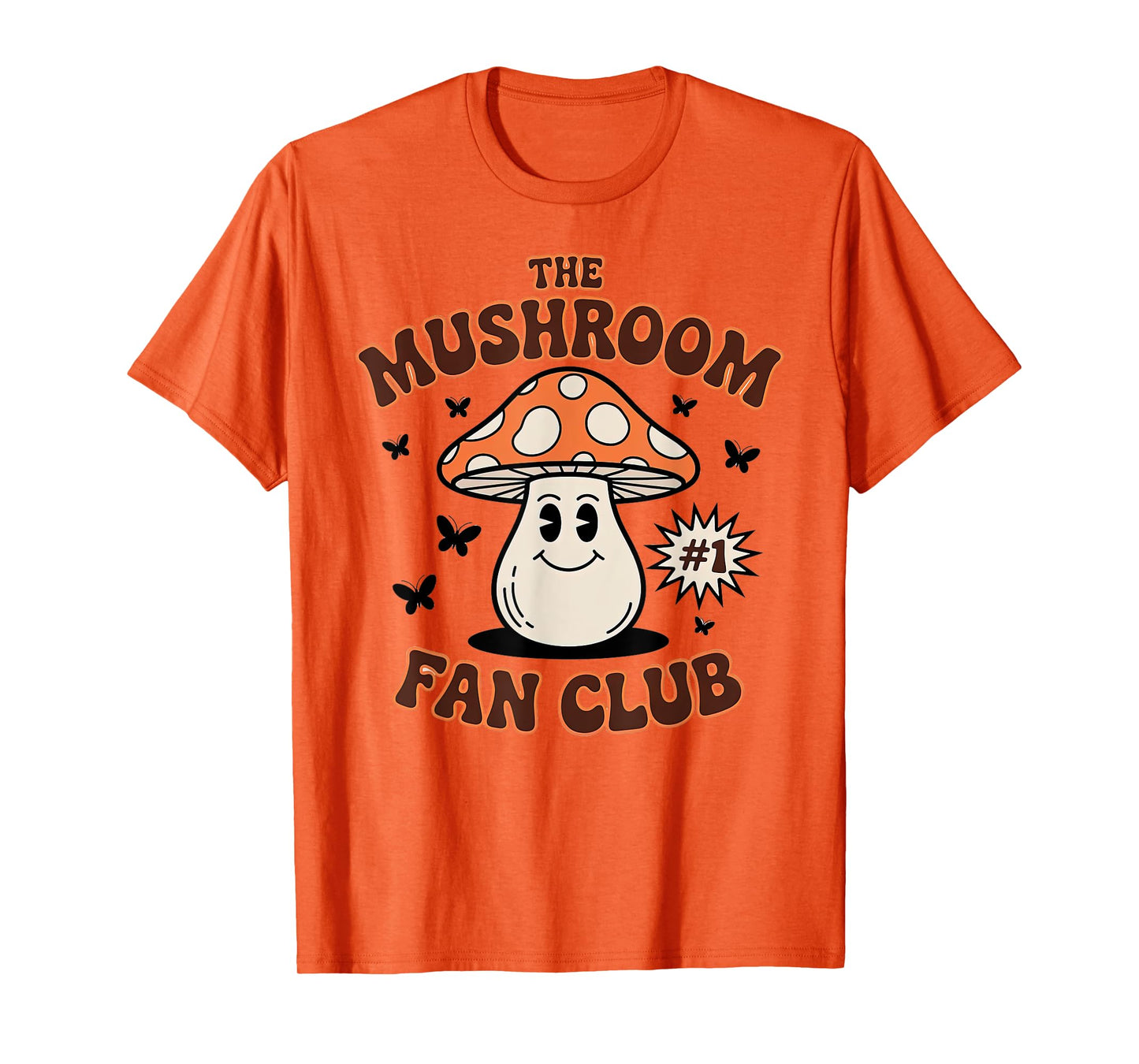 Retro Mushroom Fan Club 70s Vibes Graphic T-Shirt